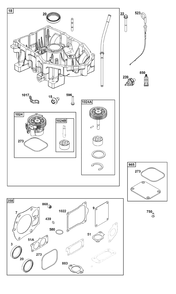 Part Location Diagram of 846466 Briggs and Stratton Sump-engine
